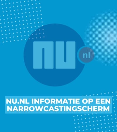 Nu.nl informatie op een narrowcasting scherm, mag dat?