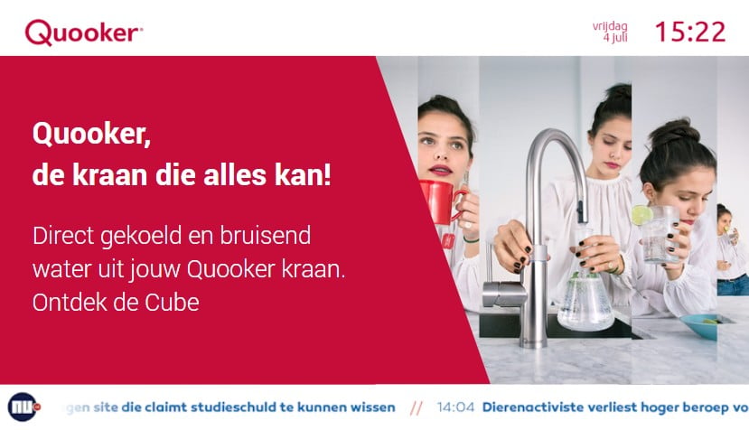 Quooker narrowcasting